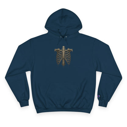 Cracked Skeleton Ribcage Shirt Vintage Distressed  Hoodies