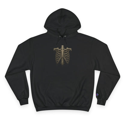 Cracked Skeleton Ribcage Shirt Vintage Distressed  Hoodies