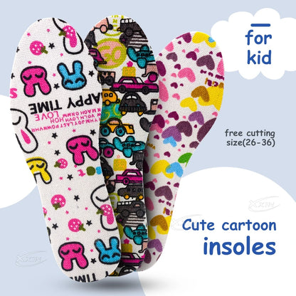 【Xxin】Children Insoles Soft Breathable Sports Insole Latex Non-Slip Shoe Insoles Size 26-36