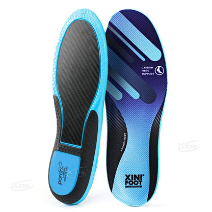 【Xxin】Carbon Fiber Insole Poron Cushioning heel Arch Support Shoe Insoles Pad Running Sport Shoe Insert size 35-48