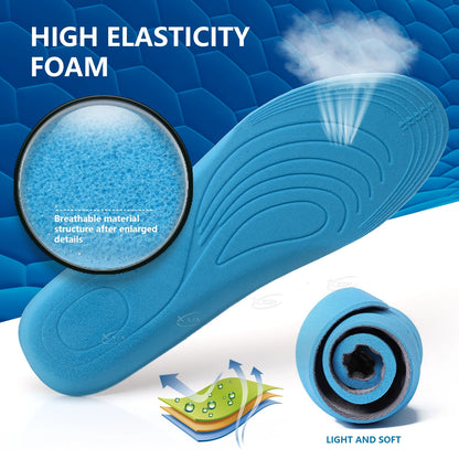 【Xxin】Men Women Sport Insole Shock Absorbing Massage Insoles Soft Breathable shoe Insole size 35-46