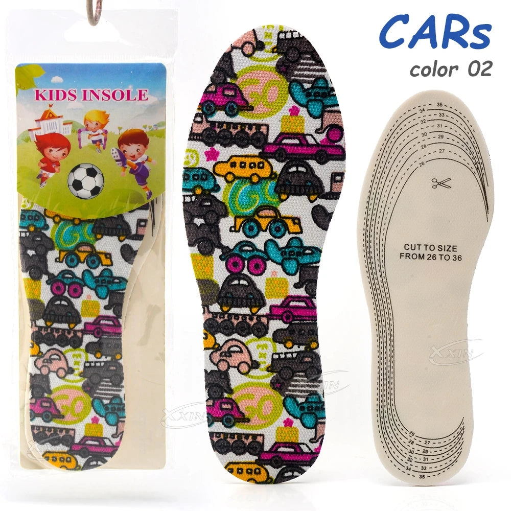 【Xxin】Children Insoles Soft Breathable Sports Insole Latex Non-Slip Shoe Insoles Size 26-36