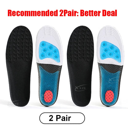 【Xxin】Spring Insole Basketball Sport Insoles for Men Women Silicone Arch Support Shoe Pad Size 35-46