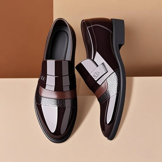 Luxury Mens Leather Shoes Retro Carved Lace-up Brogue Oxford Wedding Men Dress Shoes Male Formal Business Gentleman Office Shoes