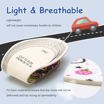 【Xxin】Children Insoles Soft Breathable Sports Insole Latex Non-Slip Shoe Insoles Size 26-36