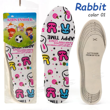 【Xxin】Children Insoles Soft Breathable Sports Insole Latex Non-Slip Shoe Insoles Size 26-36