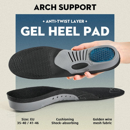 【Xxin】 Arch Support Insoles Gel Iilicone Insoles Orthotic Shoe Insoles Sports Insoles Shock Absorption Shoe Pad Size35-46