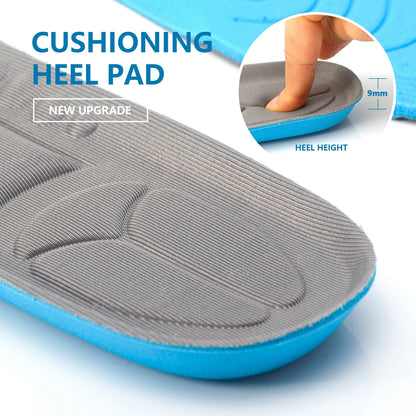 【Xxin】Men Women Sport Insole Shock Absorbing Massage Insoles Soft Breathable shoe Insole size 35-46