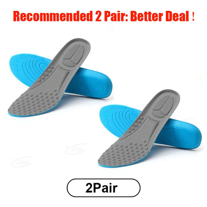 【Xxin】Men Women Sport Insole Shock Absorbing Massage Insoles Soft Breathable shoe Insole size 35-46