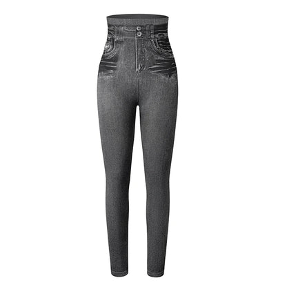 Miss Moly Fashion Slim Women Leggings Faux Denim Jeans Leggings Sexy Printing Summer Leggings Casual Pencil Pants Fitness Pants