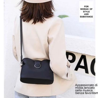 Vintage Nylon Waterproof Shoulder Bag Women Wild Crossbody Bag Simple Messenger Bag Daily Female Handbag Travel Lady Purse Bolso