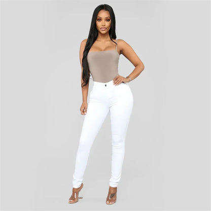 2025 New Women's High Waist Slim Jeans Fashion Casual Stretch Denim Pencil Pants
