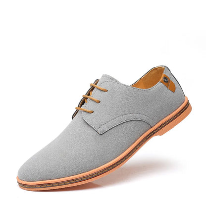 2022 Spring Suede Leather Men Shoes Oxford Casual Shoes Classic Sneakers Comfortable Footwear Dress Shoes Large Size Flats