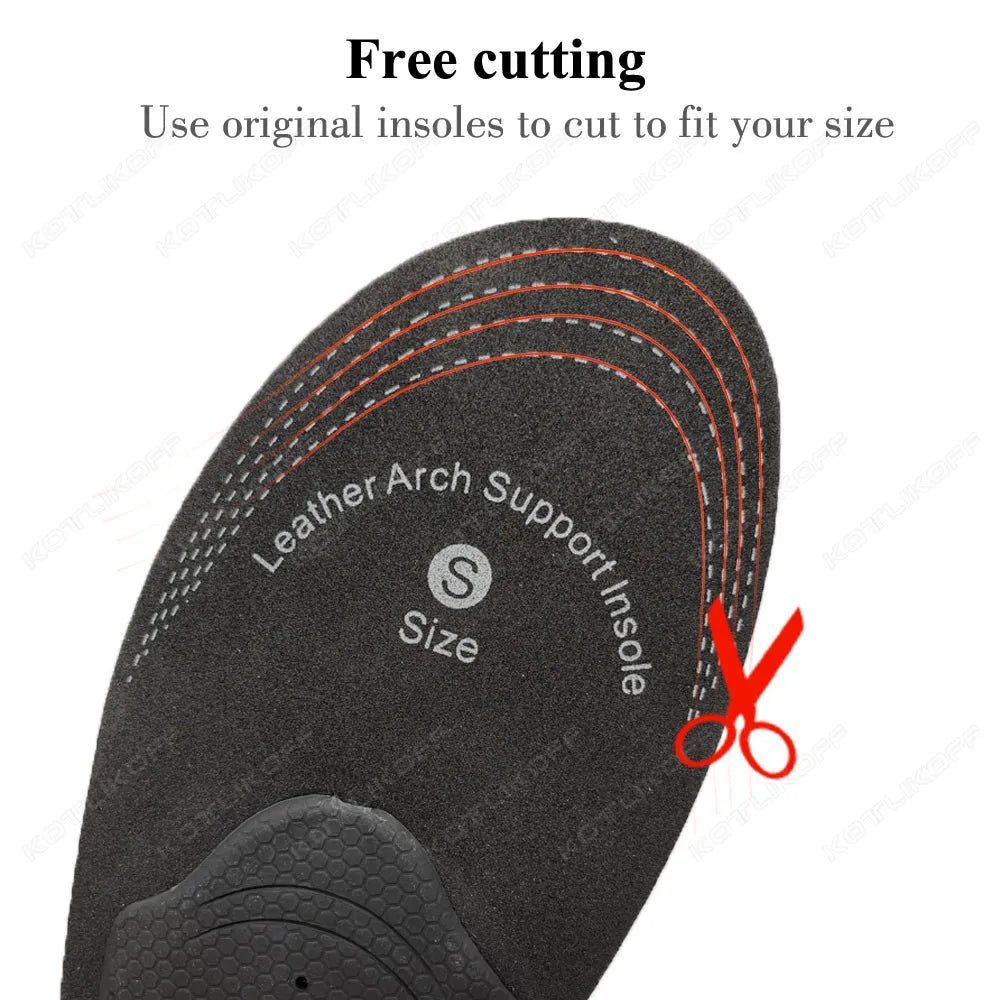 KOTLIKOFF Insoles For Shoes Flat Feet High Arch Support Orthopedic Work Insoles Shoes Sole For Plantar Fasciitis Valgus Shoe Pad