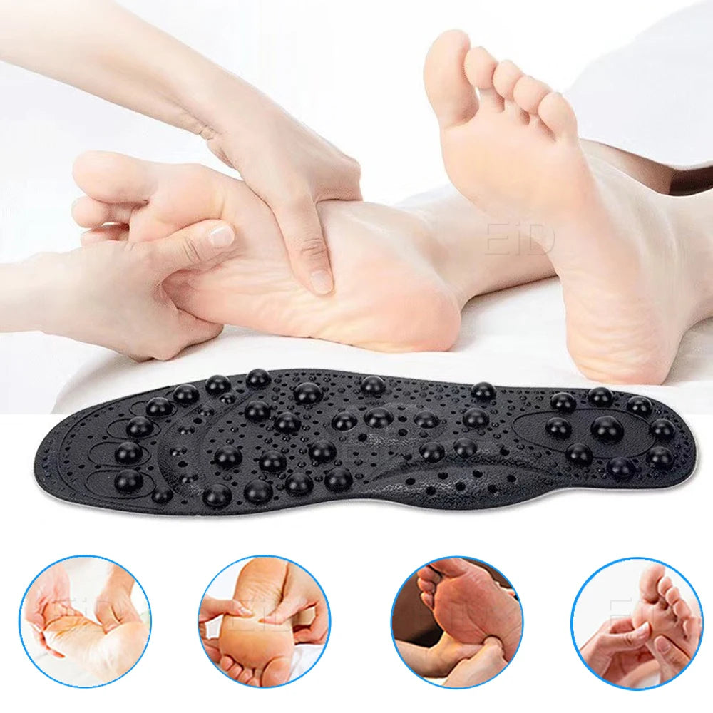 68 Magnetic Acupressure Insoles Acupoint Massage Plantar Fasciiti Template Silicone Gel Sports Orthopedic Insoles Men Women