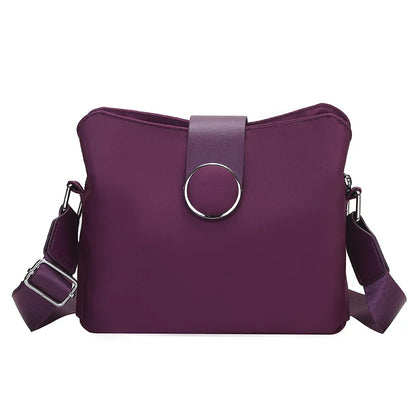 Vintage Nylon Waterproof Shoulder Bag Women Wild Crossbody Bag Simple Messenger Bag Daily Female Handbag Travel Lady Purse Bolso
