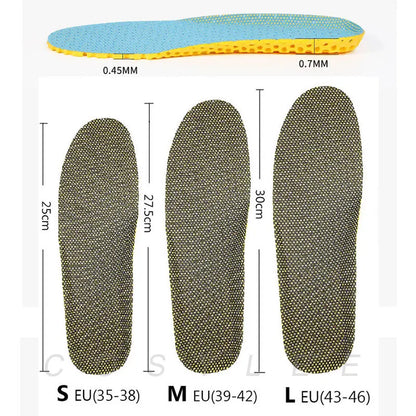 Mesh Breathable Stretch Deodorant Running Cushion Insoles For Feet  Man Women Insoles For Shoes Sole Orthopedic Pad Memory Foam