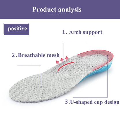 Silicone orthopedic shoes sole Insoles EVA Spring orthotic insoles flat feet  arch support inserts Plantar Fasciitis,foot care