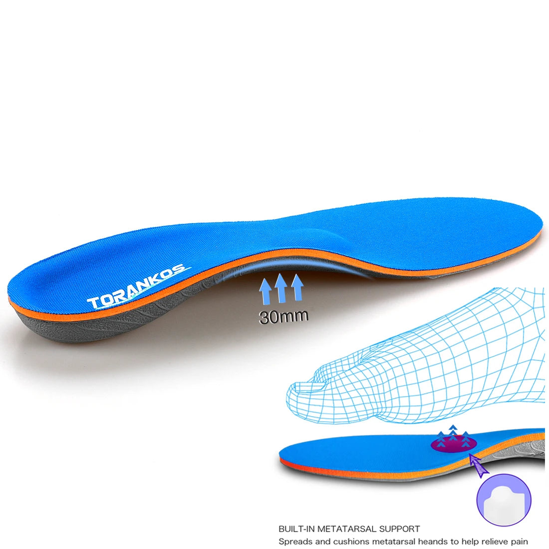 Plantar Fasciitis Arch Support Orthopedic Insoles Relieve Flat Feet Heel Pain Shock Absorption Comfortable Insoles