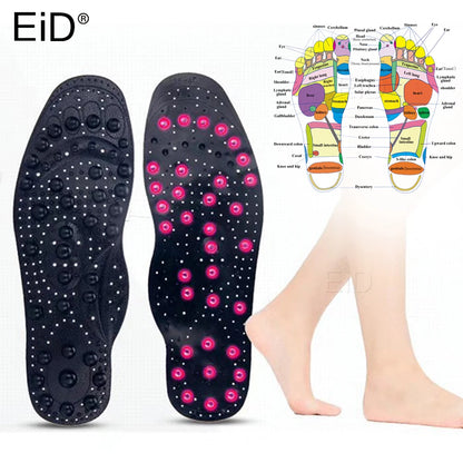 68 Magnetic Acupressure Insoles Acupoint Massage Plantar Fasciiti Template Silicone Gel Sports Orthopedic Insoles Men Women