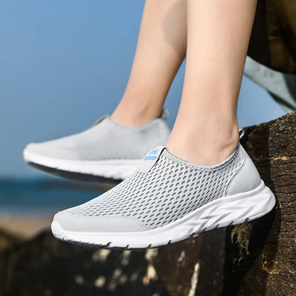 Summer Soft Loafers Lazy Shoes Lightweight Mesh Couple Outdoor Sports Shoes