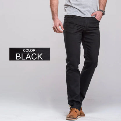 LGRG Men's Jeans Classic Straight Fit Stretch Denim Jeans Casual Blue Black Trousers Stretch Long Pants