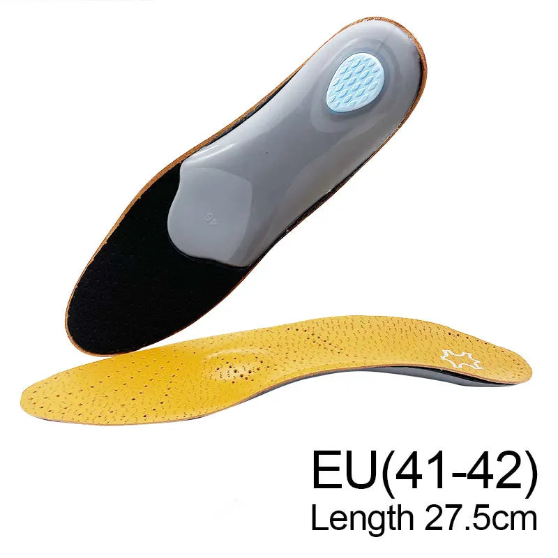 Leather Orthotic Insole For Flat Feet Arch Support Orthopedic Shoes Sole For Men Women Children O/X Leg Corrected Insoles