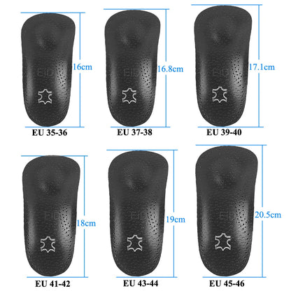 Leather orthotic insole for Flat Feet Arch Support O/X Leg orthopedic shoes sole Insoles for feet  Plantar fasciitis men women