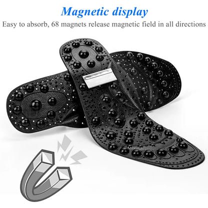 68 Magnetic Acupressure Insoles Acupoint Massage Plantar Fasciiti Template Silicone Gel Sports Orthopedic Insoles Men Women