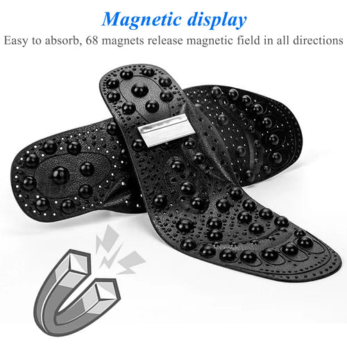 68 Magnetic Acupressure Insoles Acupoint Massage Plantar Fasciiti Template Silicone Gel Sports Orthopedic Insoles Men Women
