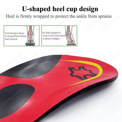 KOTLIKOFF Insoles For Shoes Flat Feet High Arch Support Orthopedic Work Insoles Shoes Sole For Plantar Fasciitis Valgus Shoe Pad