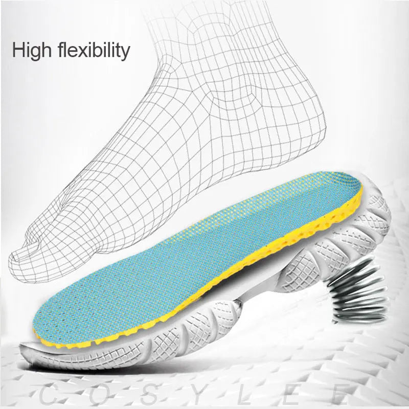 Mesh Breathable Stretch Deodorant Running Cushion Insoles For Feet  Man Women Insoles For Shoes Sole Orthopedic Pad Memory Foam