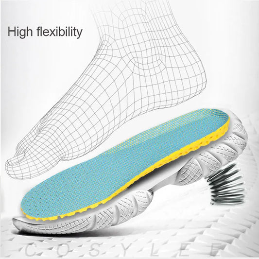 Mesh Breathable Stretch Deodorant Running Cushion Insoles For Feet  Man Women Insoles For Shoes Sole Orthopedic Pad Memory Foam