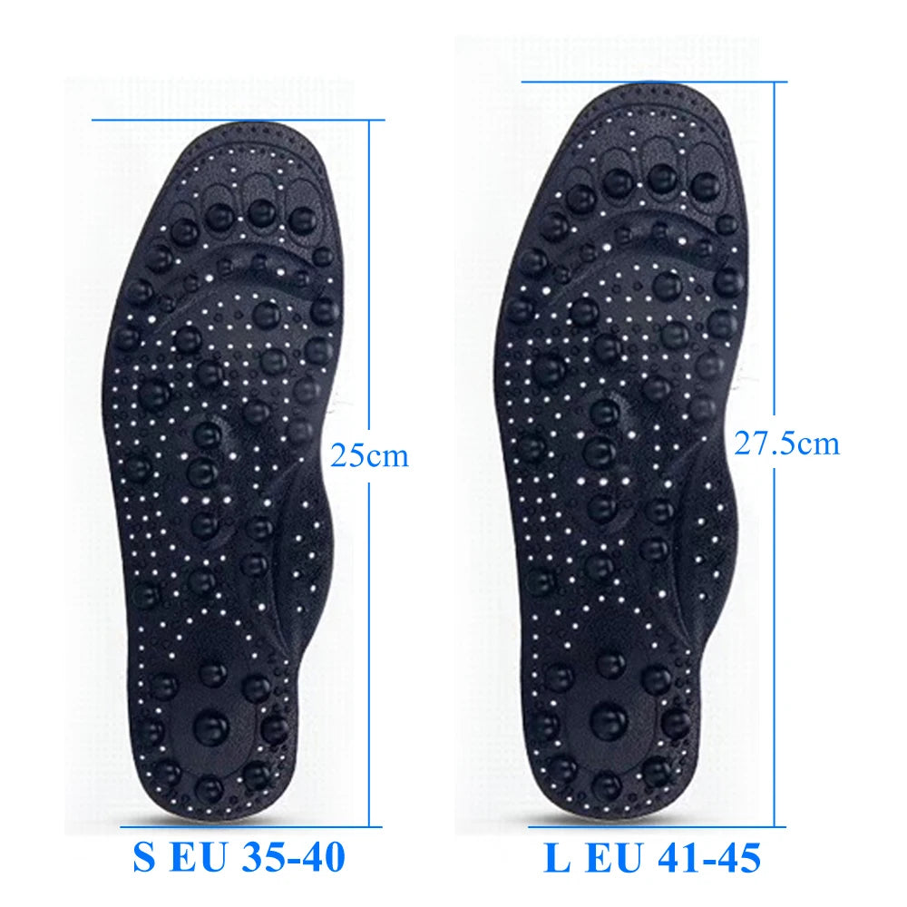 68 Magnetic Acupressure Insoles Acupoint Massage Plantar Fasciiti Template Silicone Gel Sports Orthopedic Insoles Men Women