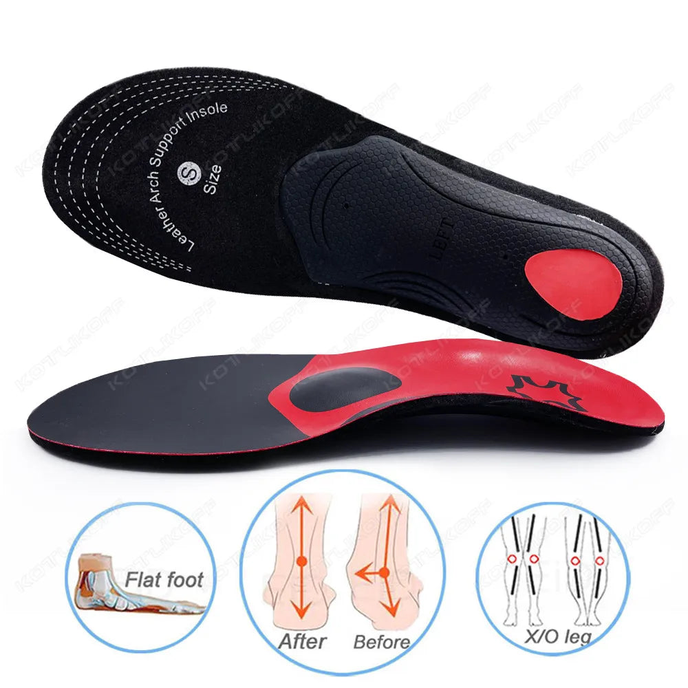 KOTLIKOFF Insoles For Shoes Flat Feet High Arch Support Orthopedic Work Insoles Shoes Sole For Plantar Fasciitis Valgus Shoe Pad