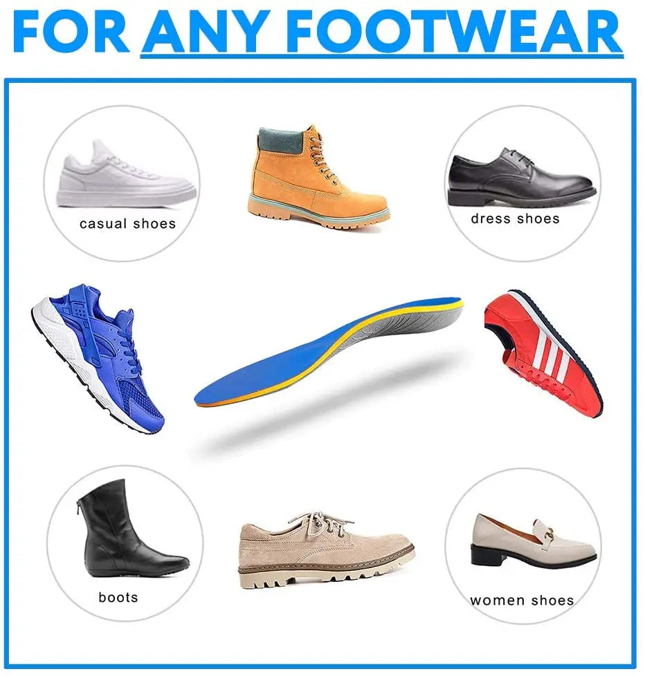 Plantar Fasciitis Arch Support Orthopedic Insoles Relieve Flat Feet Heel Pain Shock Absorption Comfortable Insoles