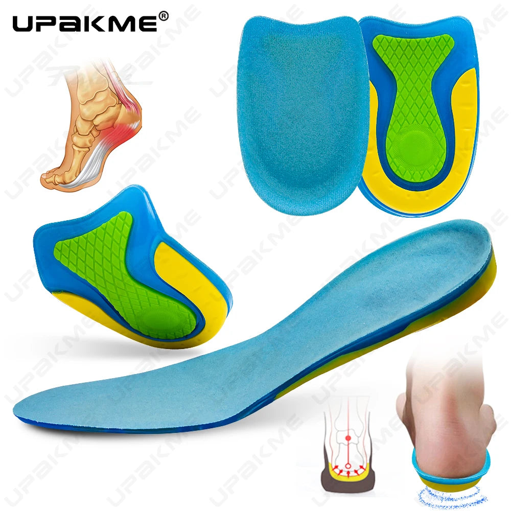 Silicone Gel Non-Slip Soft Sport Shoes Insoles Massaging Insoles Orthopedic Foot Care For Feet Shoes Soles Shock Absorption Pads