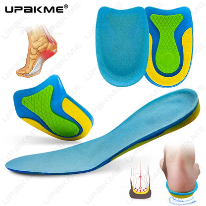 Silicone Gel Non-Slip Soft Sport Shoes Insoles Massaging Insoles Orthopedic Foot Care For Feet Shoes Soles Shock Absorption Pads