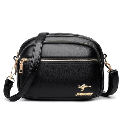 High Quality Soft Leather Purse Fashion Women Shoulder Messenger Bag Multi-pocket Wear-resistant Bag Luxury Ladies Handbag Sac