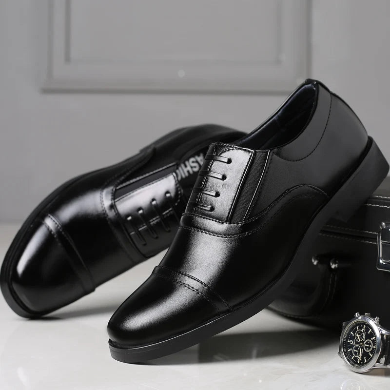 High Quality Formal Business Men Dress Shoes Breathable Leather Men Casual Shoes Italian Luxury Brand Non-slip Men Driving Shoes