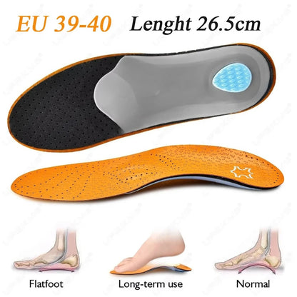 Leather Orthopedic Insole Orthotic Arch Support Instep Flat Foot Shoe Pad PU Latex Antibacterial Active Carbon Foot Care Unisex
