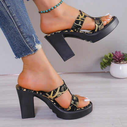 Women High Heels Sandals New Platform Fashion Simple Casual Sexy Wedge Women Slippers Women Sandals Zapatos Mujer 2024 Tendencia