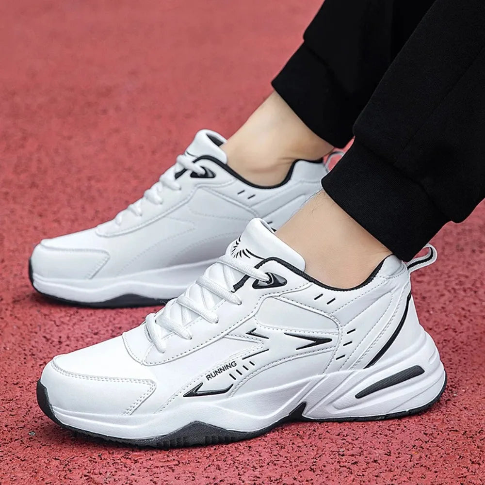 Classic White Clunky Sneaker for Men Comfortable Non-Slip Men's Running Shoes Breathable Casual Sneakers Men Large Size 39-48