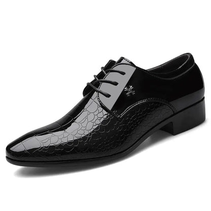 Luxury Men's Business Leather Shoes Black Formal Shoes Plus Size 38-49 Mens Wedding Shoe Lace Up Trend Shoes for Men Spring New