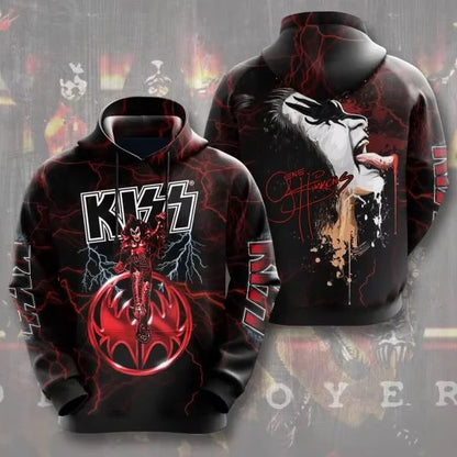 Rock Kiss Band 3d Print Hoodie Men Women Fashion Hoodies Sweatshirt Album Coats Women Sweats Men Hoodies Rock Clothes Tracksuit