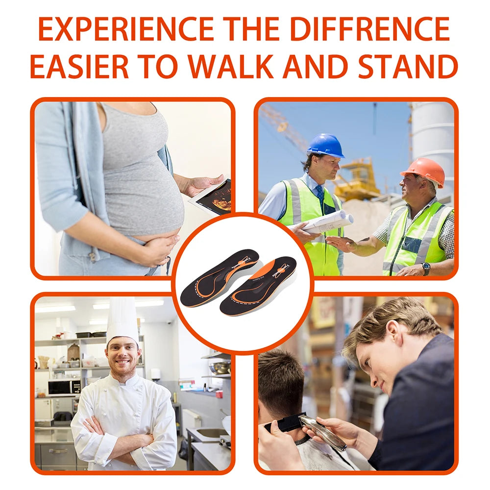 Orthopedic Insoles for Men Women Comfort Sneaker Flat Feet High Arch Support Shock Absorption BreathableCorrection Pads