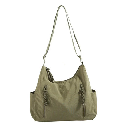 2025 New Trendy Women's Nylon Shoulder Bag Large Capacity Lightweight Crossbody Bags for Women Casual Travel Tote Simple Handbag