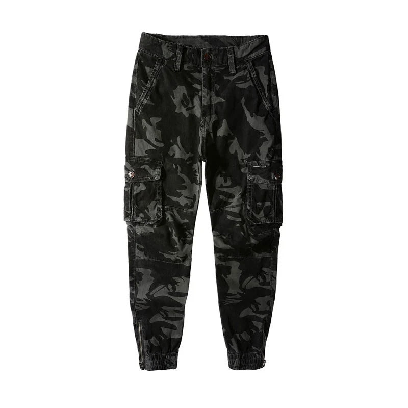 Street Fashion Men Jeans Camo Stretch Loose Fit Big Pocket Casual Cargo Pants Hombre Hip Hop Joggers Men Baggy Trousers