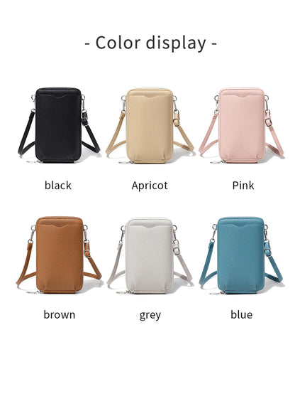 PU Soft Leather Women's Handbag Fashionable Multi functional Phone Bag Diagonal Strap Single Shoulder Coin Wallet