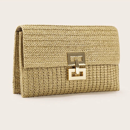 Straw Woven Clutch for Women Raffia Crochet Beach Rattan Causal Female Party Wedding Evening Bag New Summer Luxury Purse Handbag